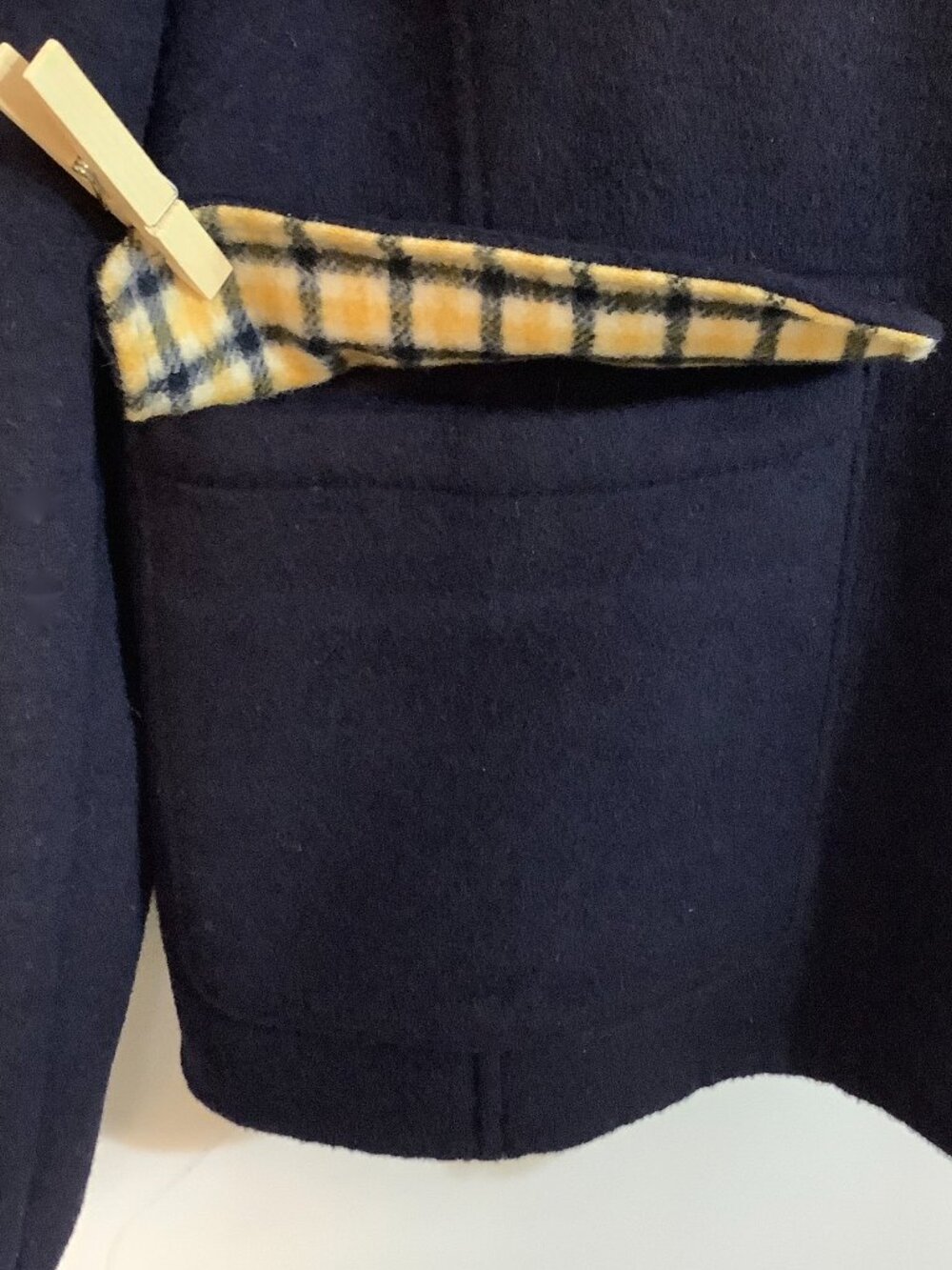Navy Wool Jacket  Lands'End  Sz 14 Dark Navy Preppy Classic Relaxed Fit Trendy - Picture 5 of 10